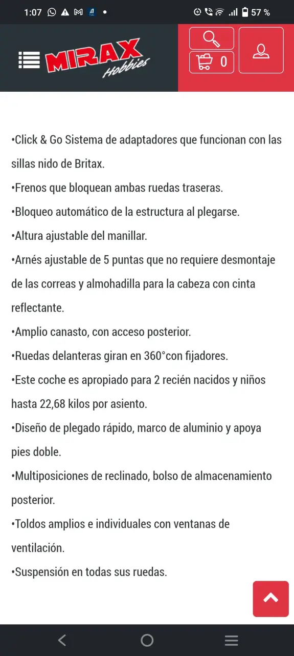 Coche Britax doble color gris. Impecable! - 4