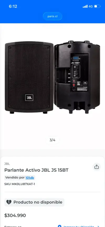 Parlante JBL portátil grande - miniatura 3