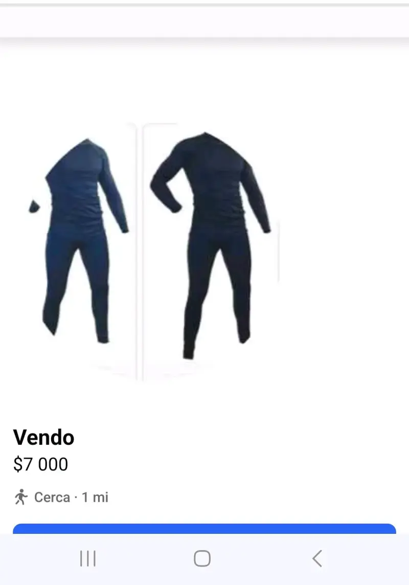 Conjunto térmico azul oscuro