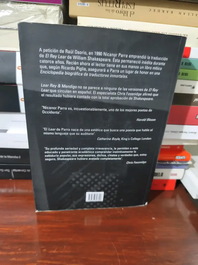 Libro Nicanor Parra Lear Rey y Mendigo - 4