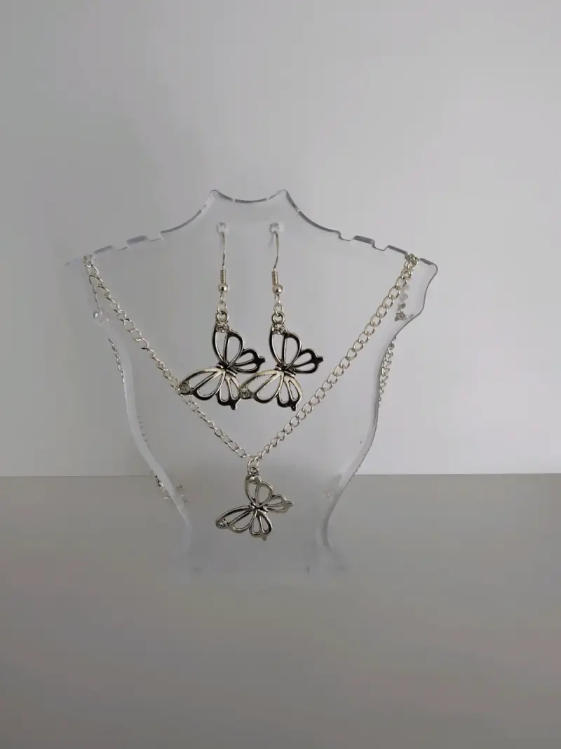 Set de joyas mariposa plata