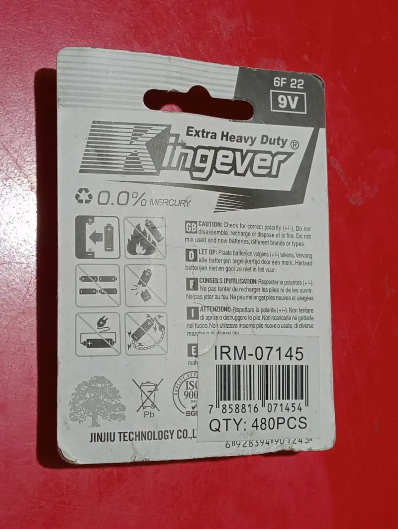 Batería 9V Ingever extra resistente - 2