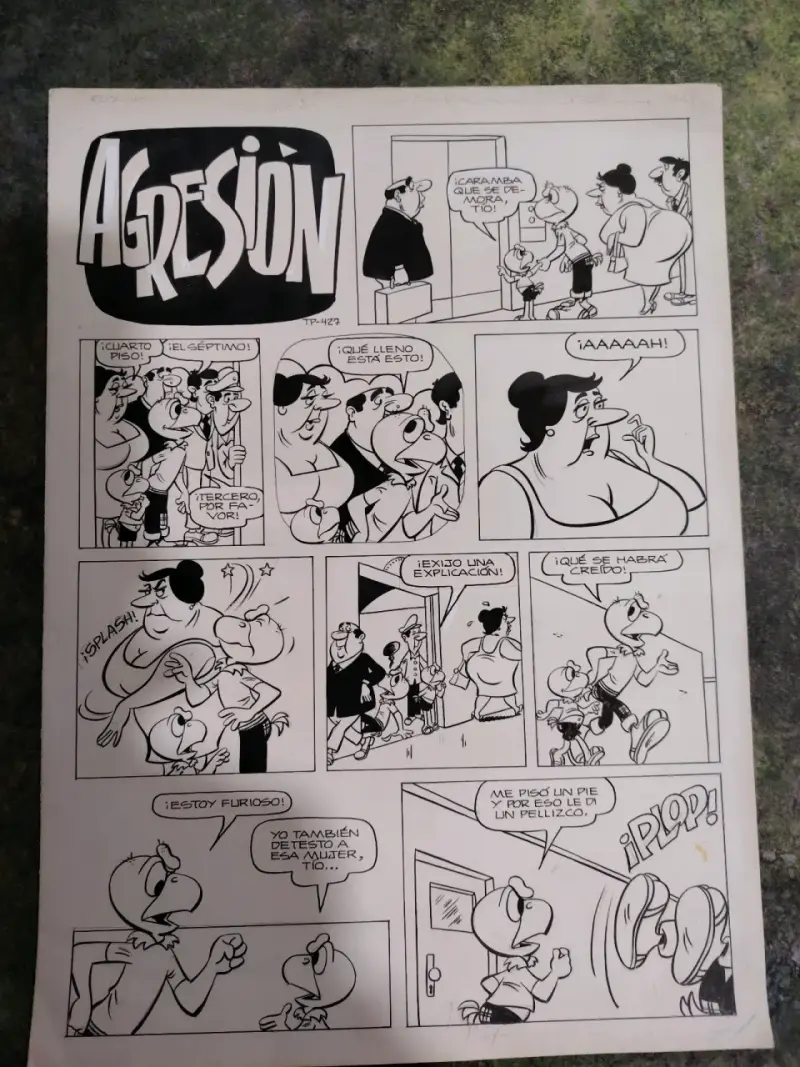 Plancha original de historieta en tinta Condorito - 1