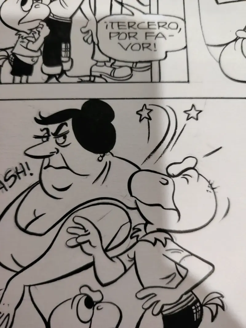 Plancha original de historieta en tinta Condorito - 4