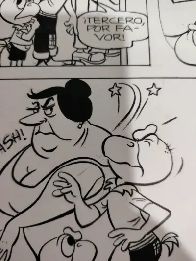 Plancha original de historieta en tinta Condorito - miniatura 4
