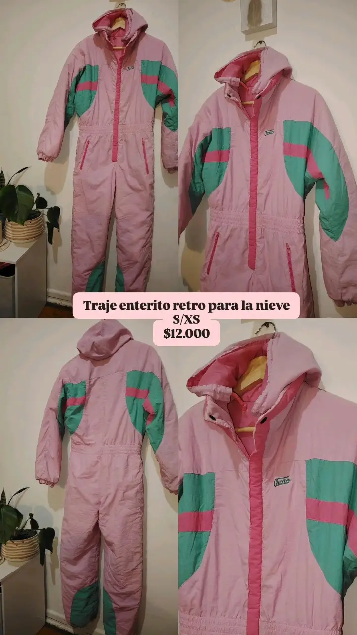 Traje retro para la nieve