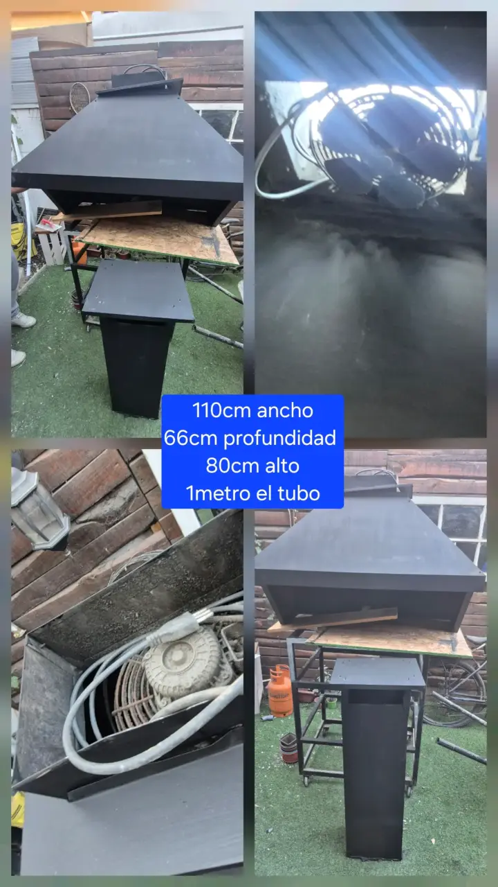 Campana con extractor de humo para parrilla - 1