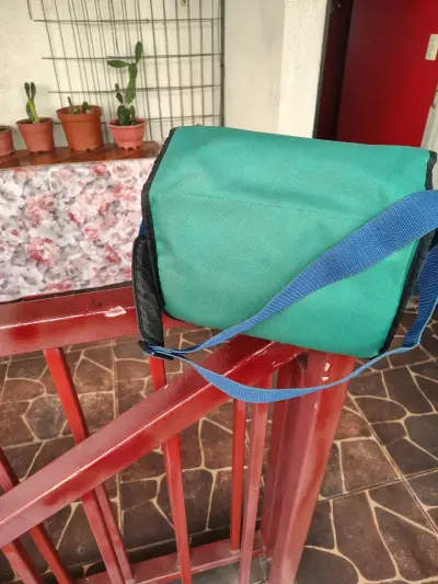 Bolso Sony Stamina verde y rojo retro de los 90 - miniatura 2