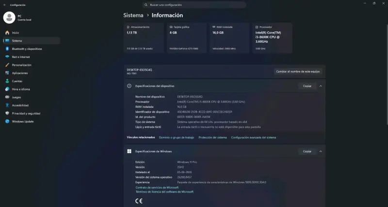 PC GAMER | i5 8600k | GTX 1080 | 16GB RAM - 4