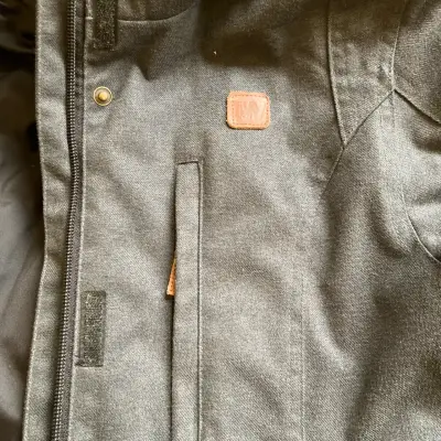 Parka gris con capucha de piel - miniatura 5