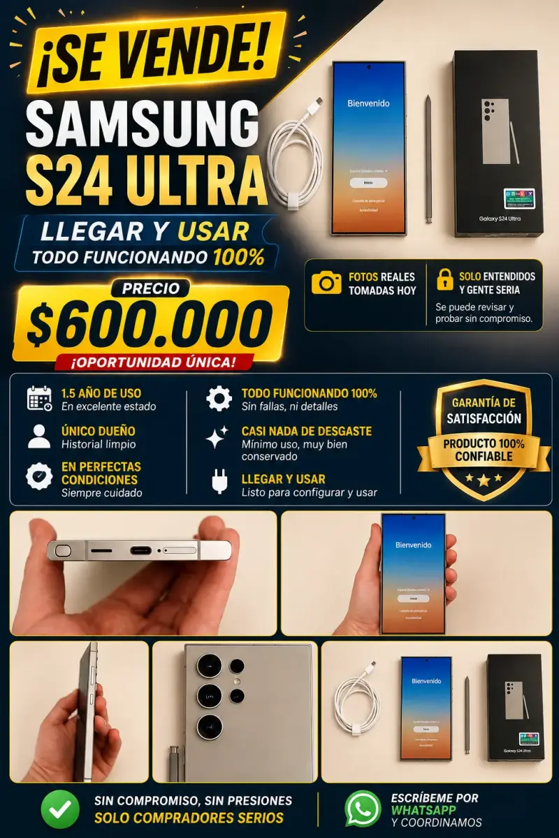 Samsung S24 Ultra usado 1.5 años - 1