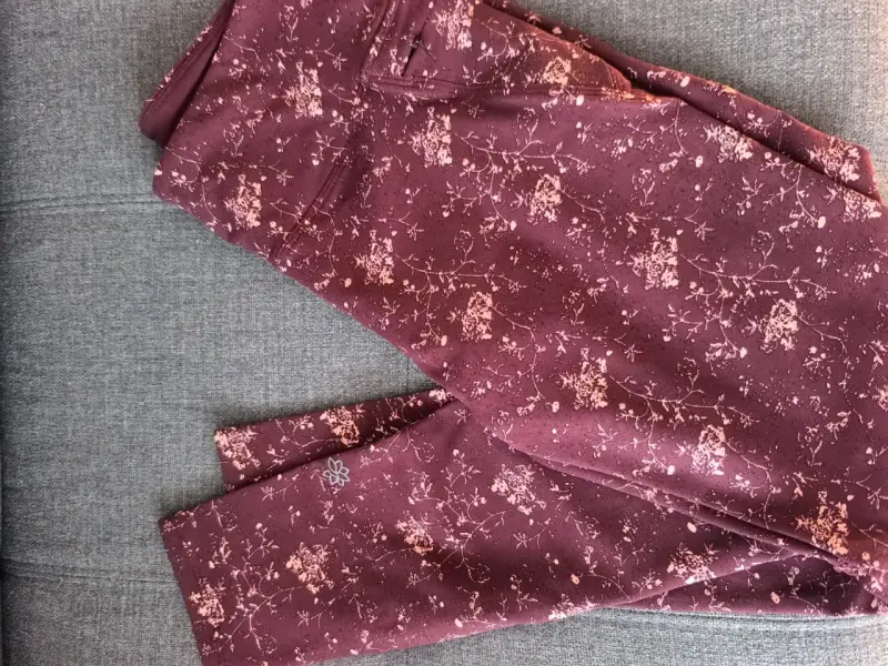 Leggings flores burdeos Active - 2