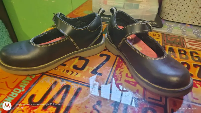 Zapatos escolares niña negro n30 - 2