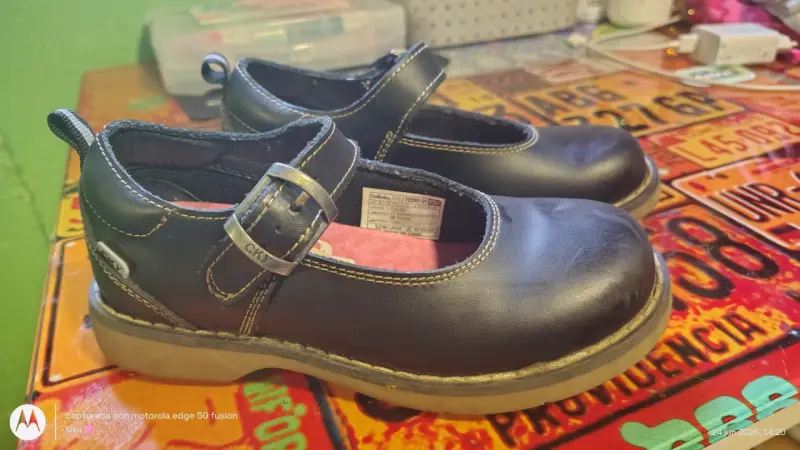 Zapatos escolares niña negro n30 - 3