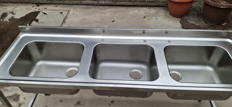 Lavaplatos industrial triple acero BIGGI - 2