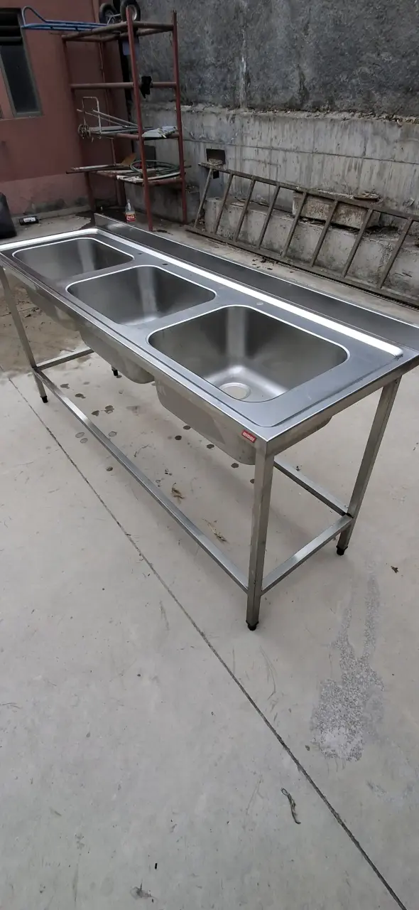 Lavaplatos industrial triple acero BIGGI - 3