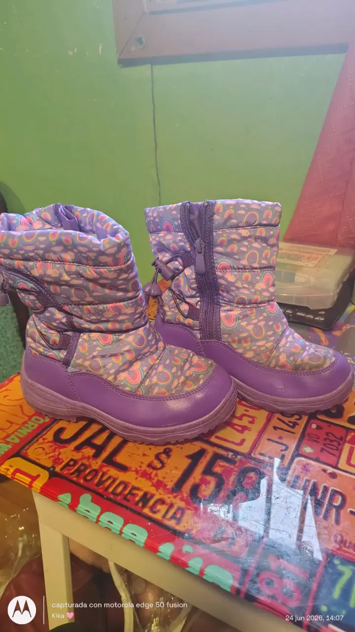 Botas para niña con estampado colorido n32 - 3