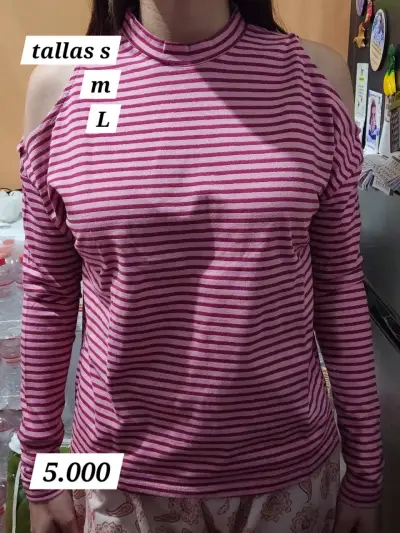 Polera bicolor estampada - miniatura 4