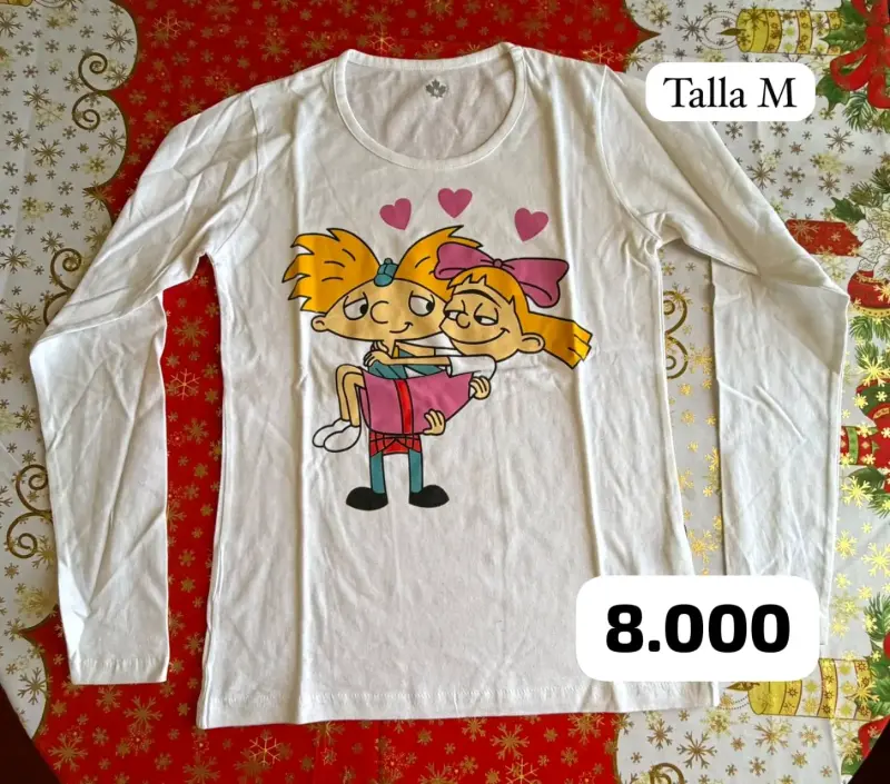 Polera bicolor estampada - 6