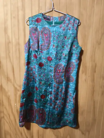 Vestido estampado turquesa - miniatura 1