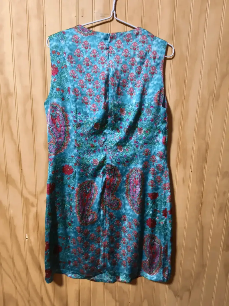 Vestido estampado turquesa - 2