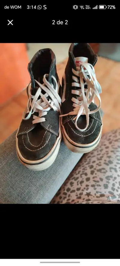 Zapatillas negras caña alta - miniatura 1