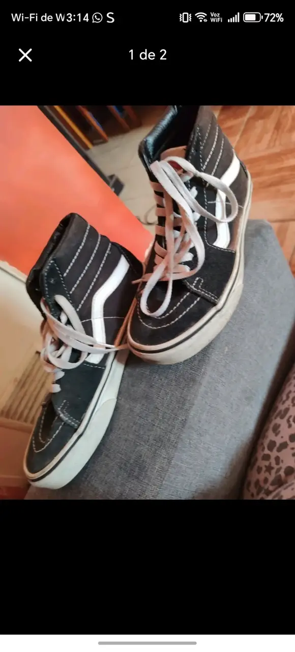 Zapatillas negras caña alta - 2