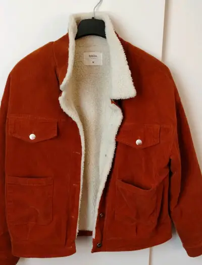 Chaqueta de cordero color terracota - miniatura 2
