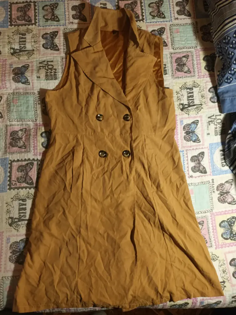 Vestido sin mangas marrón - 1