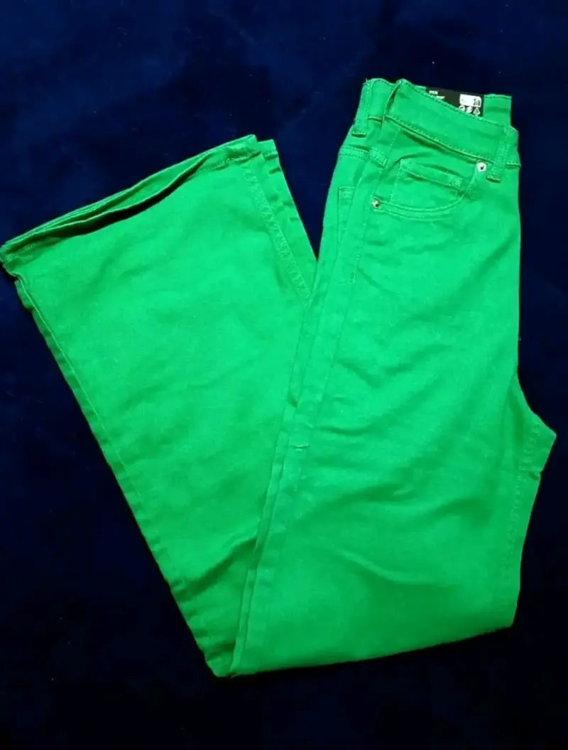 Jeans verdes mujer - 1