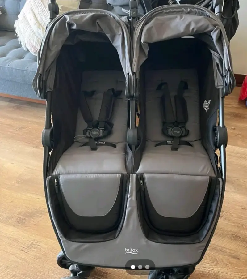 Coche Britax doble color gris. Impecable! - 6