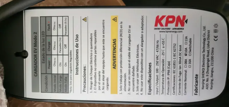 Cargador portátil para auto eléctrico - 4