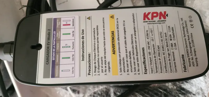 Cable de carga EV Modelo 2 - 4