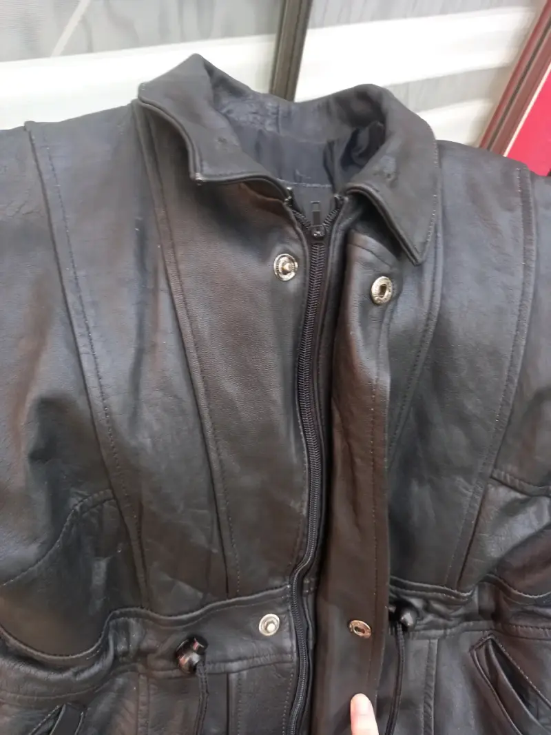Chaqueta de cuero negra talla 6 años - 4