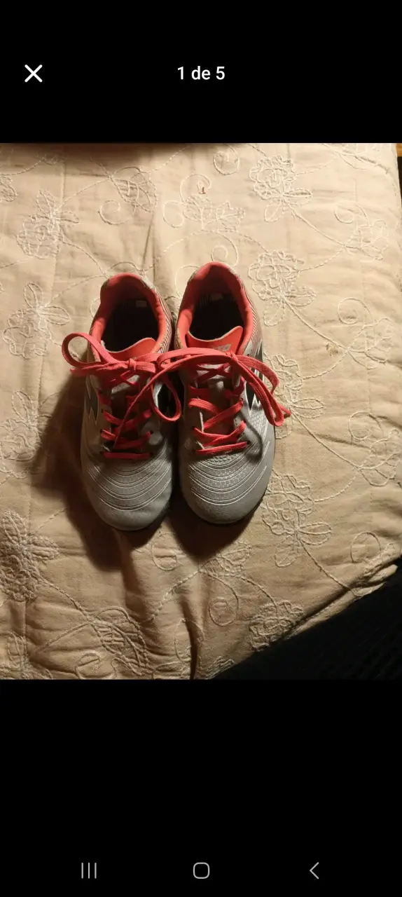 Zapatillas deportivas gris y rosa - 1