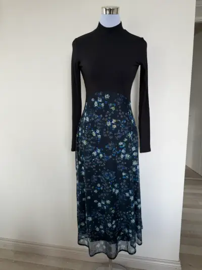 Vestido azul flores Desigual - miniatura 1