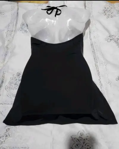 Vestido nuevo negro con hebillas - miniatura 4