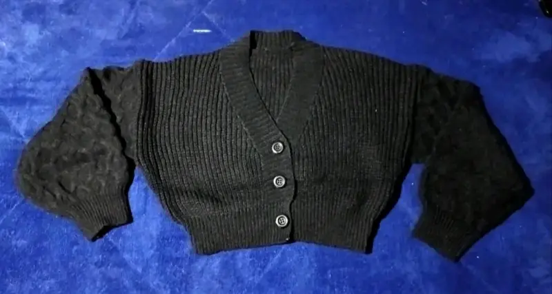 Cardigan negro de lana