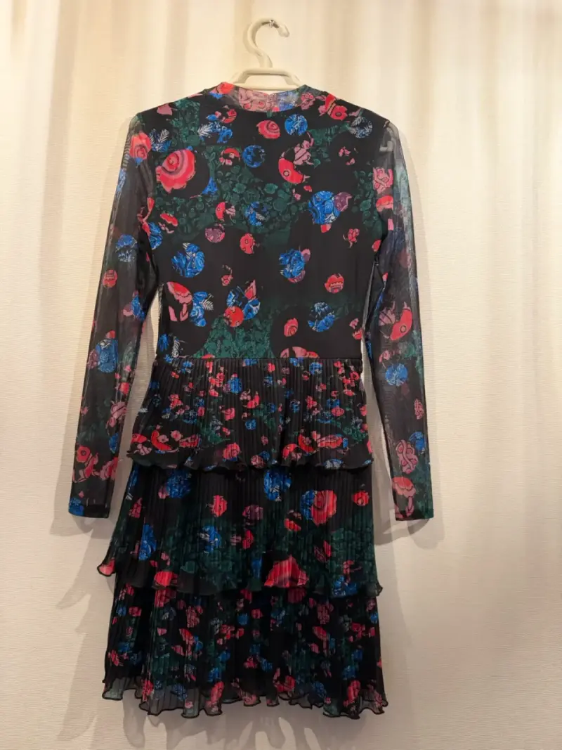 Vestido floral negro S Desigual - 6