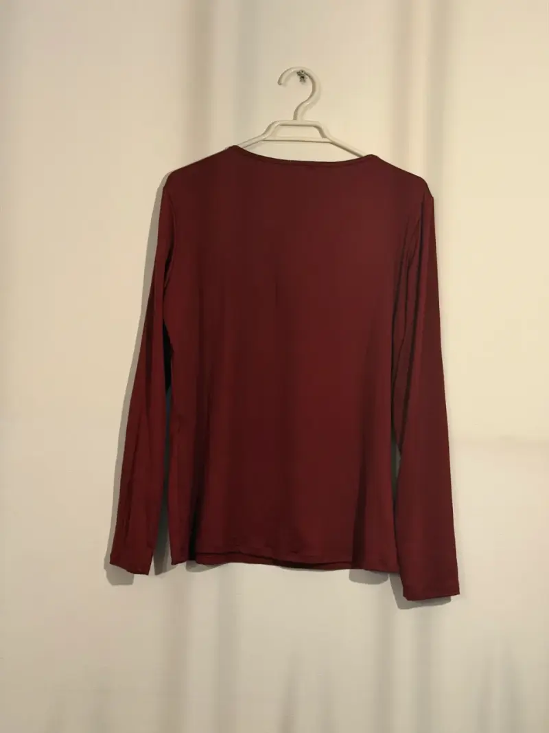 Polera burdeo manga larga franca fortuna - 2