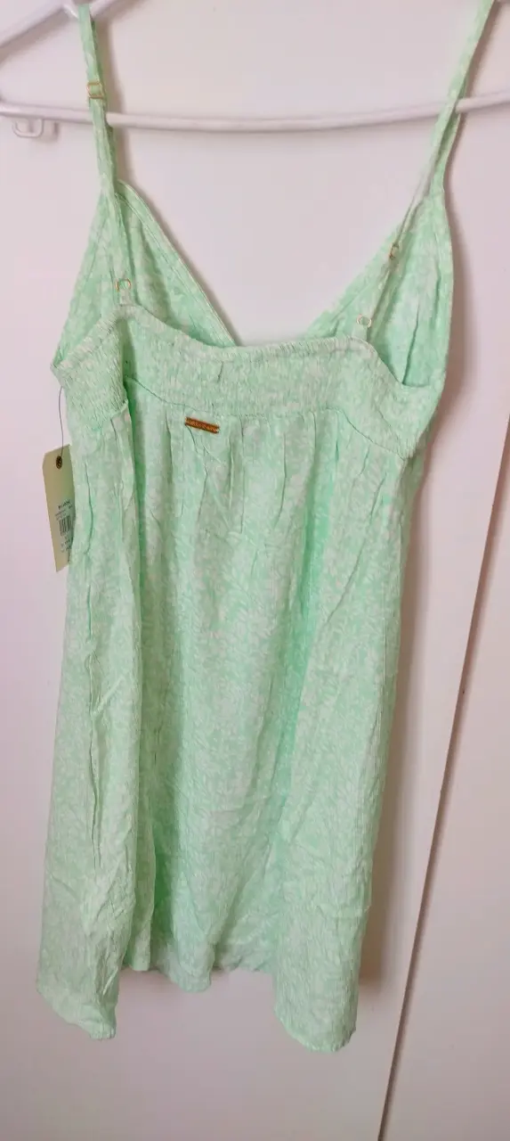 Vestido verde con estampado floral billabong - 2