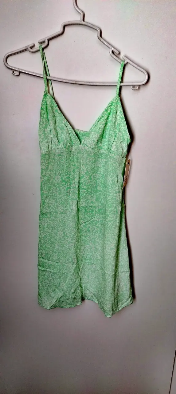 Vestido verde con estampado floral billabong - 5