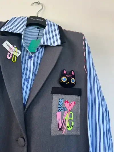 Camisa con blazer original franca fortuna - miniatura 4