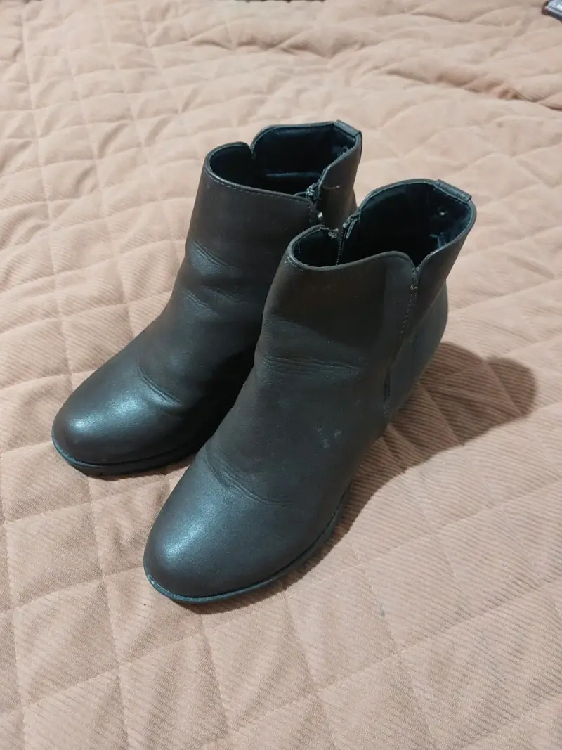 Botines de cuero negros - 1