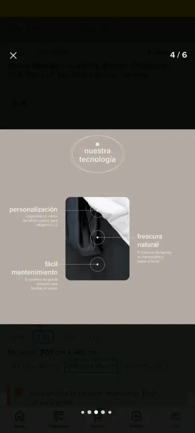 Manta pesada con funda de Bamboo hypnos - miniatura 2