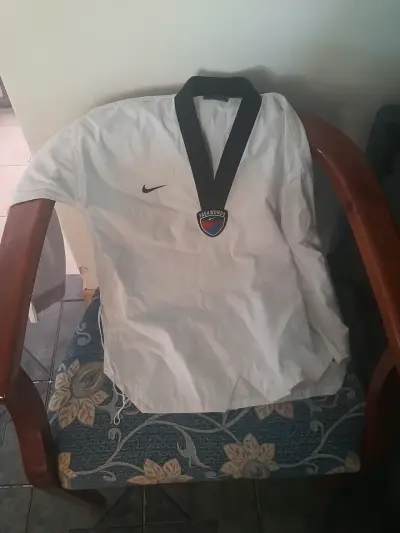 Uniforme Taekwondo Nike blanco - miniatura 1
