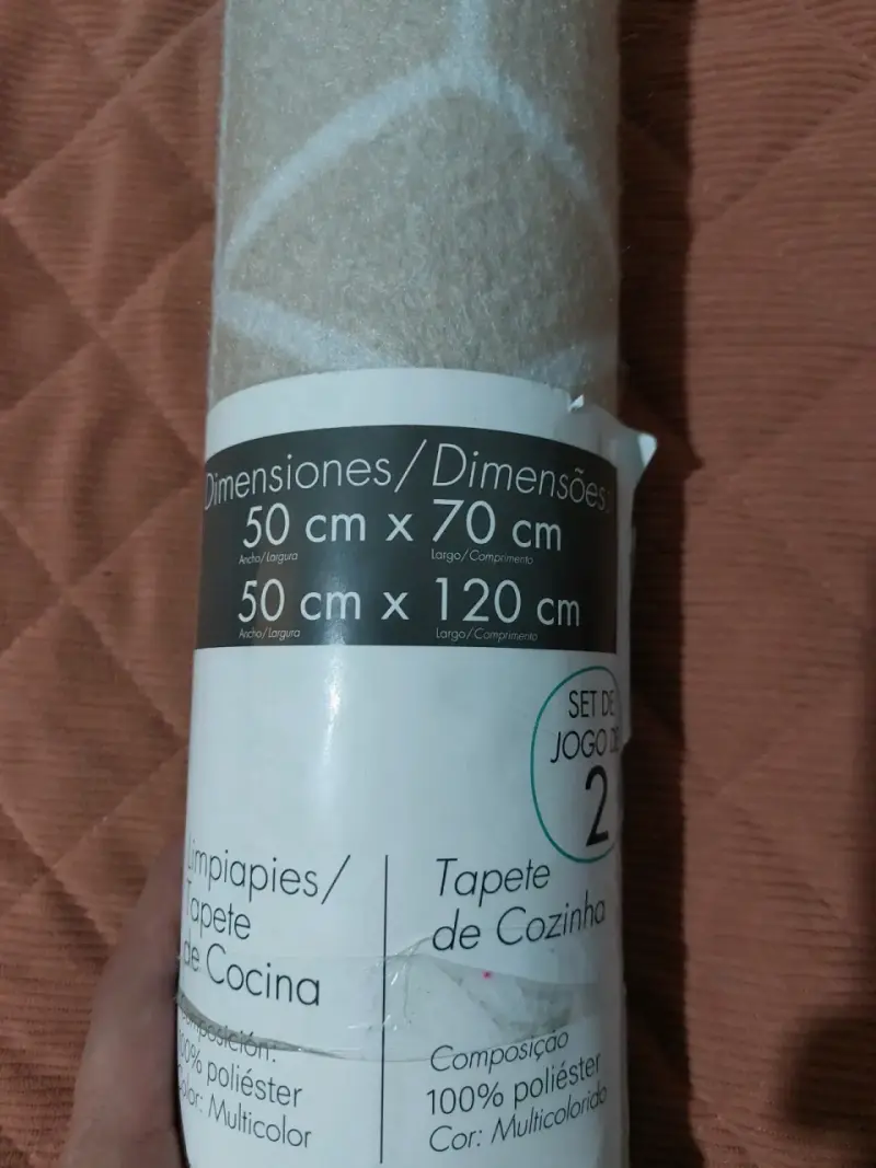 Set de alfombras de cocina beige - 3