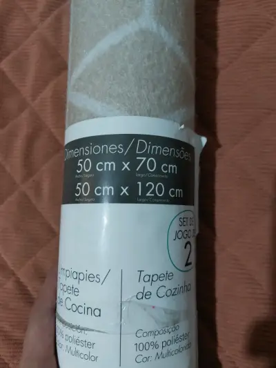 Set de alfombras de cocina beige - miniatura 3