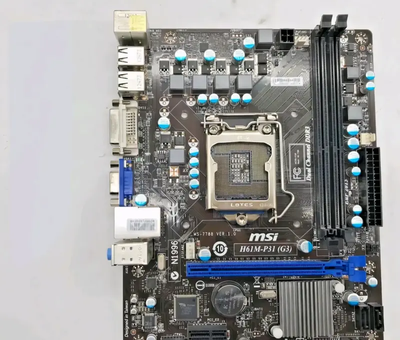 PLACA MSI H61M-P31 PARA RESPUESTO O REPARACIÓN. - 3
