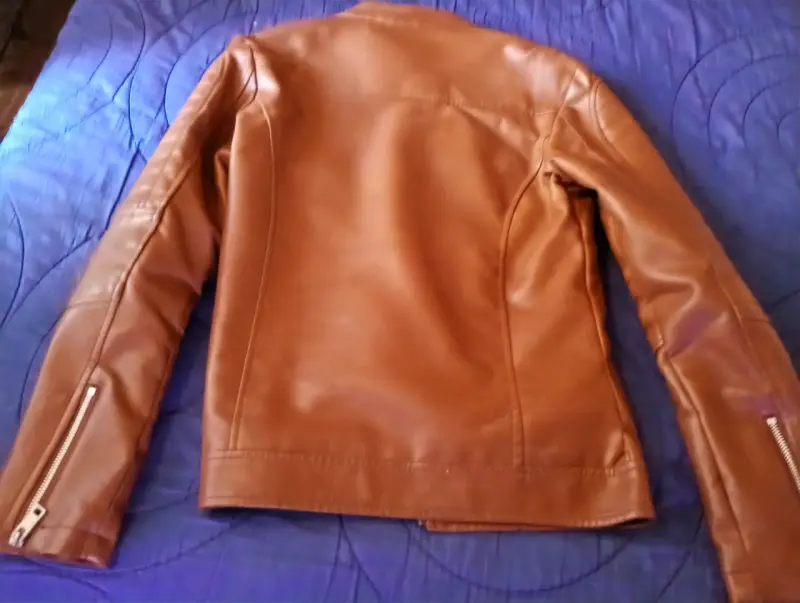 Chaqueta de cuero marrón - 3